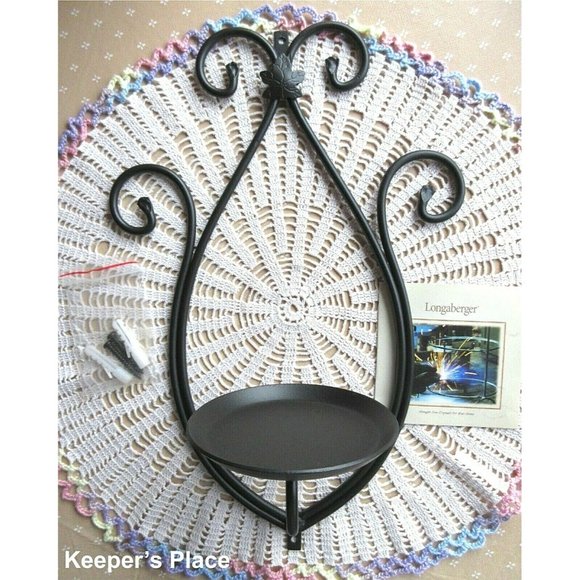 Longaberger Wrought Iron Wall Sconce Candle Holder